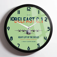 Thumbnail for Short Belfast C.1 design on light green framed wall clock