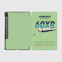 Thumbnail for Bombardier Learjet 60XR design on light green samsung tablet tablet case