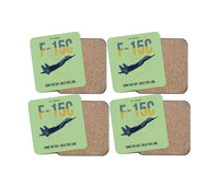Thumbnail for F-15C Eagle design on light green 4 pieces set coaster