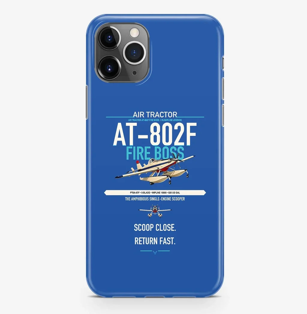Air Tractor AT-802F Fire Boss design on blue magsafe iphone case, for iPhone Pro Max
