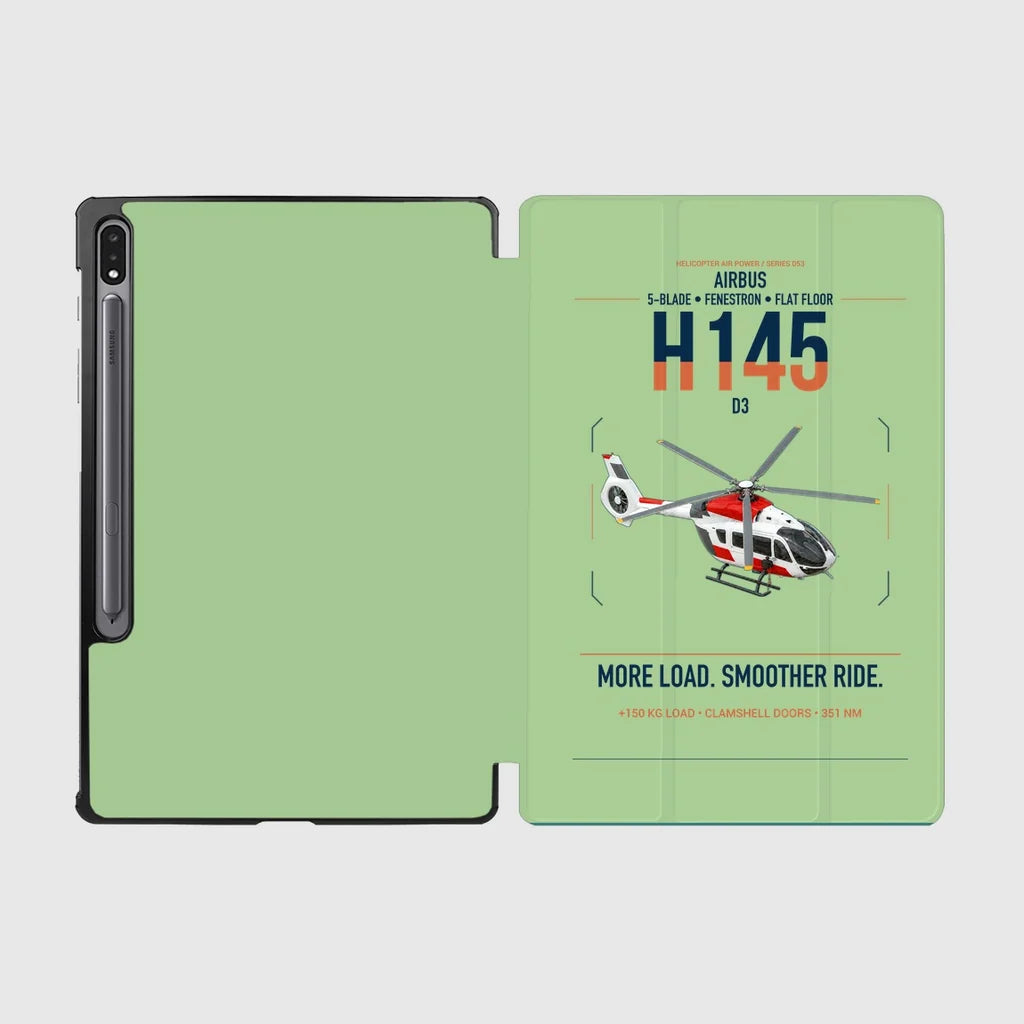 Airbus H145 D3 design on light green samsung tablet tablet case