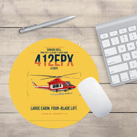 Thumbnail for SUBARU Bell 412EPX design on yellow round mouse pad