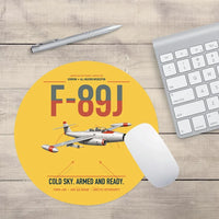 Thumbnail for F-89J Scorpion design on yellow round mouse pad