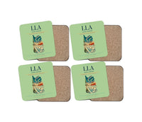 Thumbnail for Luleå Airport (LLA) design on light green 4 pieces set coaster