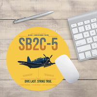 Thumbnail for SB2C-5 Helldiver design on yellow round mouse pad