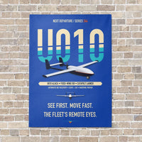 Thumbnail for Airbus U010 Aliaca Fixed-wing vertical canvas print - no frame - blue background