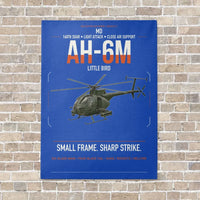 Thumbnail for MD AH-6M Little Bird vertical canvas print - no frame - blue background