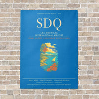 Thumbnail for Las Americas International Airport SDQ - Canvas Framed - Turquoise