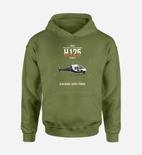 Thumbnail for Airbus H125 design on green army double-side hoodie, single-side print