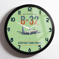 Thumbnail for B-32 Dominator design on light green framed wall clock
