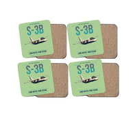 Thumbnail for S-3B Viking design on light green 4 pieces set coaster