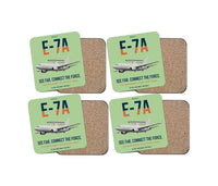 Thumbnail for E-7A Wedgetail design on light green 4 pieces set coaster