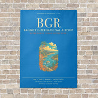 Thumbnail for Bangor International Airport BGR - Canvas Framed - Turquoise