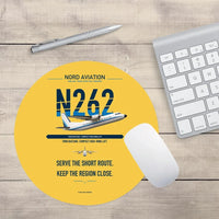 Thumbnail for Nord 262A design on yellow round mouse pad
