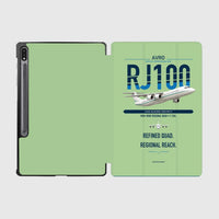 Thumbnail for Avro RJ100 design on light green samsung tablet tablet case