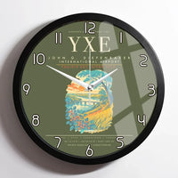Thumbnail for Saskatoon John G. Diefenbaker International Airport YXE Wall-Clock Framed - Green Army