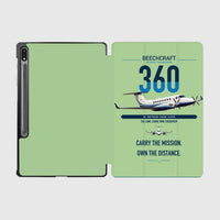 Thumbnail for Beechcraft King Air 360 design on light green samsung tablet tablet case