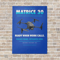 Thumbnail for DJI Matrice 30 vertical canvas print - no frame - blue background