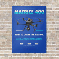 Thumbnail for DJI Matrice 400 vertical canvas print - no frame - blue background