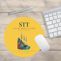 Thumbnail for Cyril E. King Airport (STT) design on yellow round mouse pad