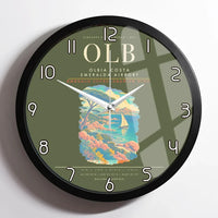 Thumbnail for Olbia Costa Smeralda Airport OLB Wall-Clock Framed - Green Army