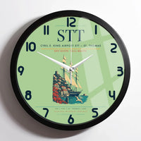 Thumbnail for Cyril E. King Airport (STT) design on light green framed wall clock