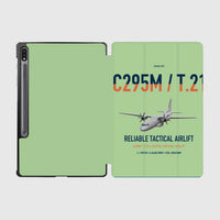 Thumbnail for Airbus C295M T.21 design on light green samsung tablet tablet case