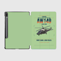 Thumbnail for Leonardo AW149 design on light green samsung tablet tablet case