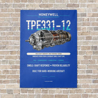 Thumbnail for TPE331-12 vertical canvas print - no frame - blue background