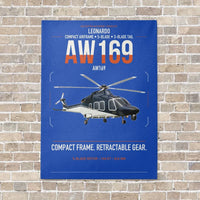 Thumbnail for Leonardo AW169 vertical canvas print - no frame - blue background