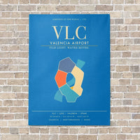 Thumbnail for Valencia Airport VLC - Canvas Framed - Turquoise