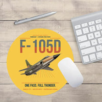 Thumbnail for F-105D Thunderchief design on yellow round mouse pad