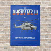 Thumbnail for HAL ALH Dhruv Mk III vertical canvas print - no frame - blue background