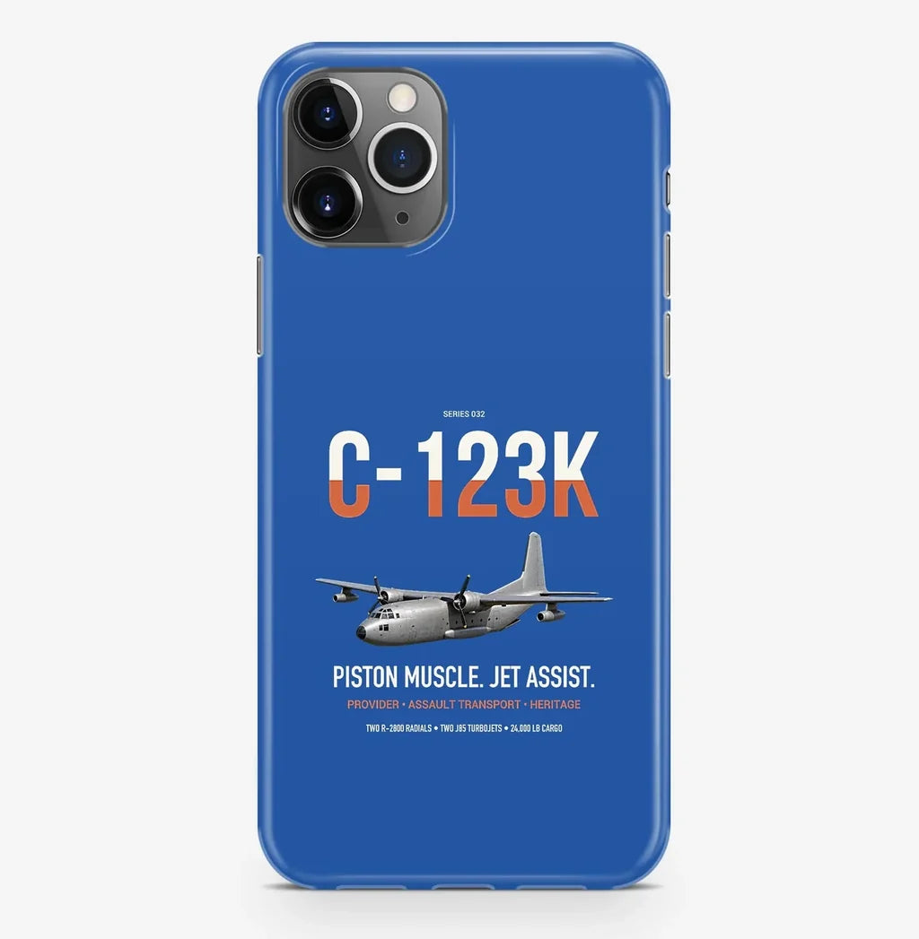 C-123K Provider design on blue magsafe iphone case, for iPhone Pro Max