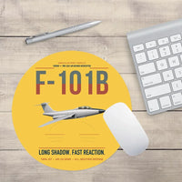 Thumbnail for F-101B Voodoo design on yellow round mouse pad