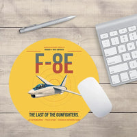 Thumbnail for F-8E Crusader design on yellow round mouse pad