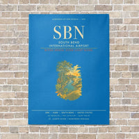 Thumbnail for South Bend International Airport SBN - Canvas Framed - Turquoise