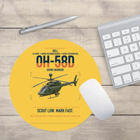 Thumbnail for Bell OH-58D Kiowa Warrior design on yellow round mouse pad