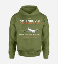 Thumbnail for RC-135V W Rivet Joint design on green army double-side hoodie, single-side print