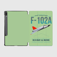 Thumbnail for F-102A Delta Dagger design on light green samsung tablet tablet case