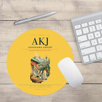 Thumbnail for Asahikawa Airport (AKJ) design on yellow round mouse pad