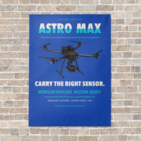 Thumbnail for Freefly Astro Max vertical canvas print - no frame - blue background