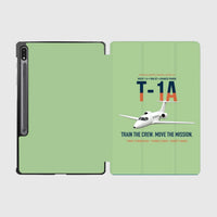 Thumbnail for T-1A Jayhawk Advanced Jet Trainer design on light green samsung tablet tablet case