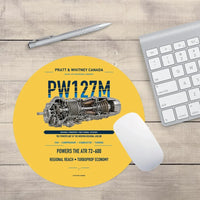 Thumbnail for PW127M design on yellow round mouse pad