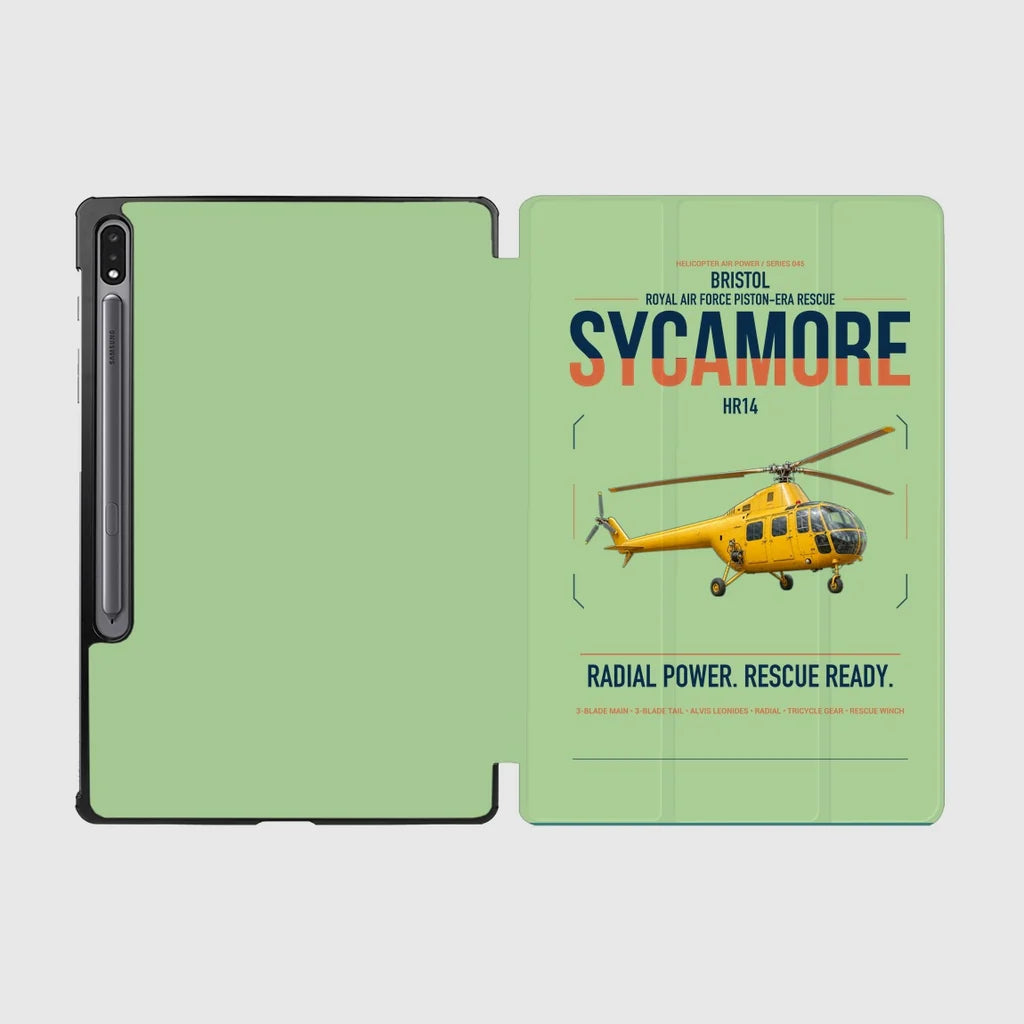 Bristol Sycamore HR14 design on light green samsung tablet tablet case
