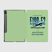 Thumbnail for Embraer E190-E2 design on light green samsung tablet tablet case
