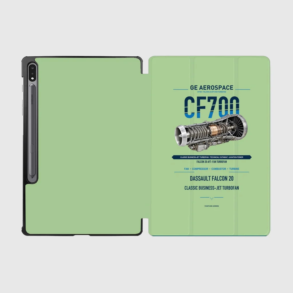 CF700 design on light green samsung tablet tablet case