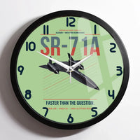 Thumbnail for SR-71A Blackbird design on light green framed wall clock