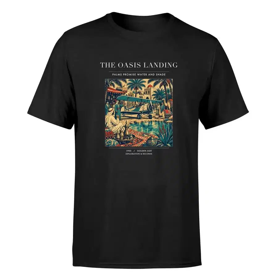 VINTAGE G4331 - The Oasis Landing - Premium T-Shirt design on black premium t shirt
