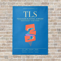 Thumbnail for Toulouse-Blagnac Airport TLS - Canvas Framed - Turquoise